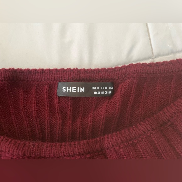 MAROON CROPPED SWEATER - Picture 2 of 2